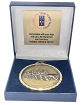 High Relief Brass Cricket Medal | 60mm | Boxed