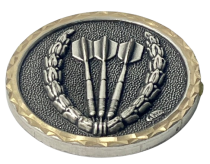 High Relief Brass Darts Medal | 60mm | Boxed