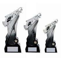 Velocity Football Boot Trophy | Silver/Black | 200mm