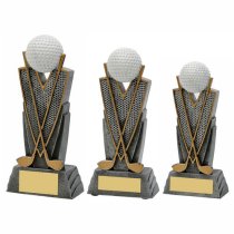 Golf Ball & Golf Clubs Trophy | 150mm