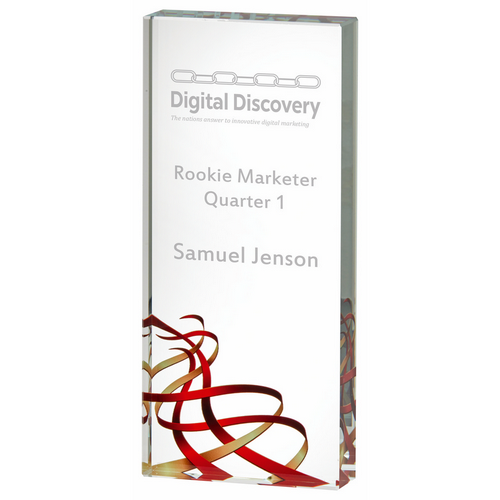 Red Ribbon Crystal Award | 180mm