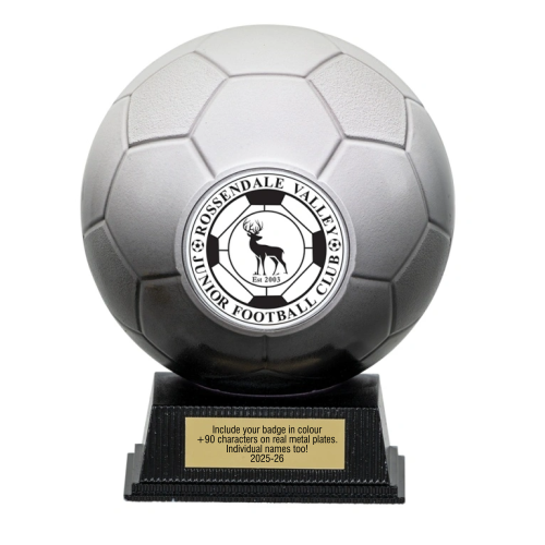 Kit Kolour Football Match Ball Trophy | Black & White | 145mm