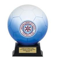 Kit Kolour Football Match Ball Trophy | Blue & White | 145mm