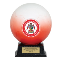 Kit Kolour Football Match Ball Trophy | Red & White | 145mm