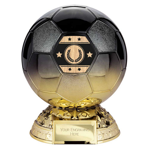 Elite Football Trophy | Heavyweight | 145mm | Black & Gold