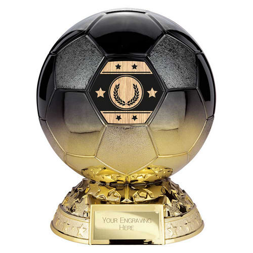 Elite Football Trophy | Heavyweight | 185mm | Black & Gold