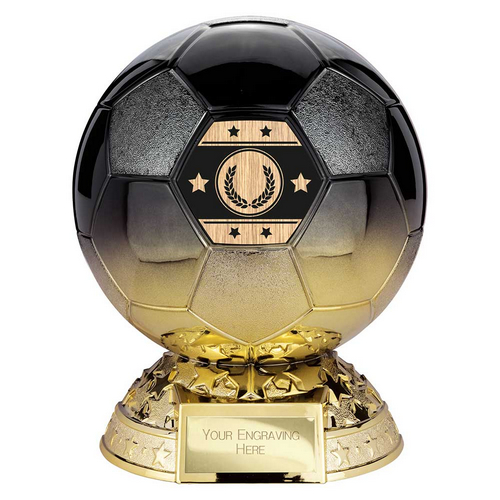 Elite Football Trophy | Heavyweight | 205mm | Black & Gold