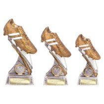 Thunder Flash Football Trophy | 150mm | Silver & Gold