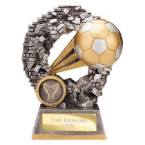 Blast Out Football Trophy | 140mm | Silver & Gold