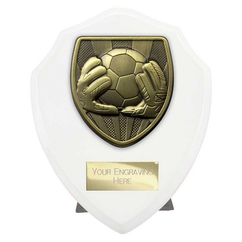 Cobra Shield Football Goalkeeper Trophy | 125mm | White