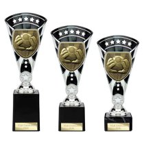 Cobra Star Football Goalkeeper Trophy | 210mm | Black & Silver