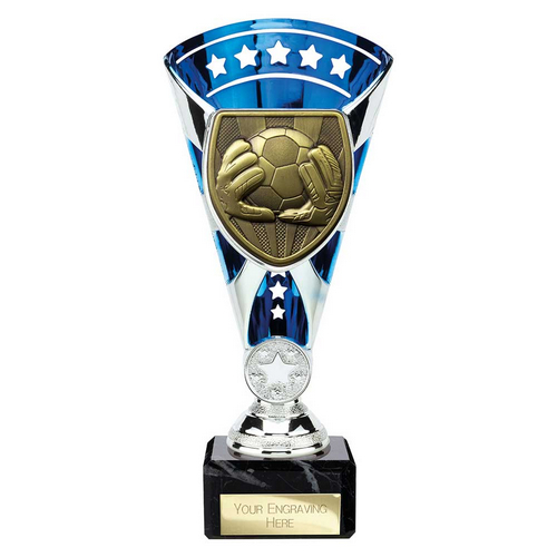 Cobra Star Football Goalkeeper Trophy | 210mm | Blue