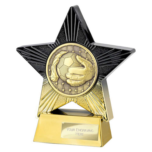 Superstar Goalkeeper Trophy | 140mm | Black & Gold