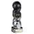 Hat-trick Strike Football Trophy | Player of the Year | 190mm | Black & Silver - PM25366B