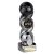 Hat-trick Strike Football Trophy | Player of the Year | 220mm | Black & Silver - PM25366C