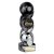 Hat-trick Strike Football Trophy | Most Improved | 240mm | Black & Silver - PM25370D