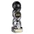 Hat-trick Strike Football Trophy | Top Goal Scorer | 220mm | Black & Silver - PM25372C