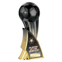 Firestorm Football Trophy | Heavyweight | Player of the Match | 240mm | Black & Gold