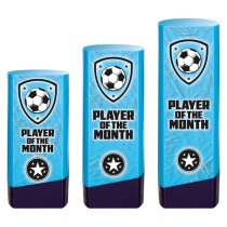 Prime Heavyweight Football Trophy | Player of the Month | 160mm | Blue