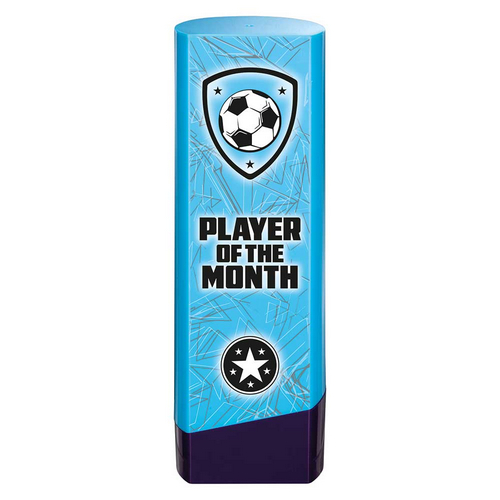 Prime Heavyweight Football Trophy | Player of the Month | 220mm | Blue