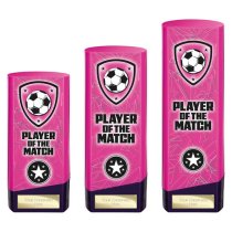 Prime Heavyweight Football Trophy | Player of the Match | 160mm | Pink