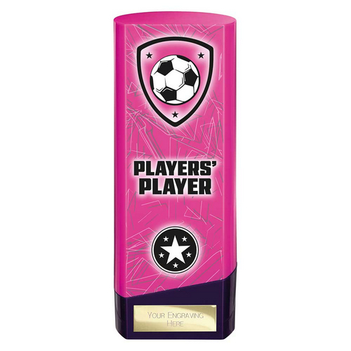 Prime Heavyweight Football Trophy | Players Player | 190mm | Pink