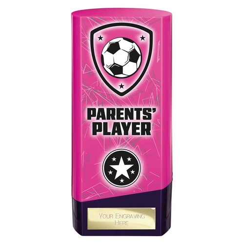 Prime Heavyweight Football Trophy | Parents Player | 160mm | Pink