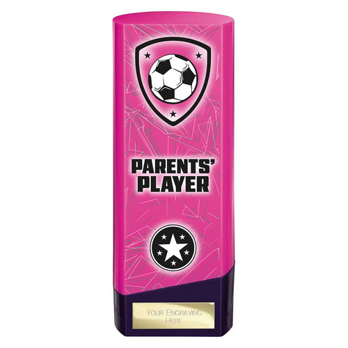 Prime Heavyweight Football Trophy | Parents Player | 190mm | Pink