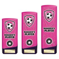 Prime Heavyweight Football Trophy | Managers Player | 160mm | Pink