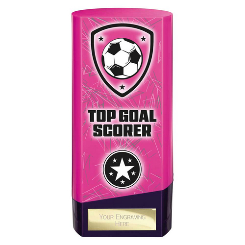 Prime Heavyweight Football Trophy | Top Goal Scorer | 160mm | Pink