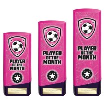 Prime Heavyweight Football Trophy | Player of the Month | 160mm | Pink