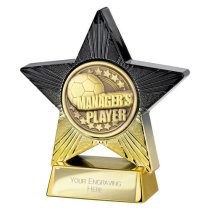 Superstar Football Trophy | Managers Player | 110mm | Black & Gold