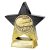 Superstar Football Trophy | Most Improved Player | 110mm | Black & Gold - PA25053A