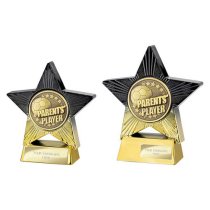 Superstar Football Trophy | Parents Player | 110mm | Black & Gold