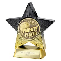 Superstar Football Trophy | Parents Player | 110mm | Black & Gold