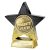 Superstar Football Trophy | Parents Player | 110mm | Black & Gold - PA25054A