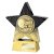 Superstar Football Trophy | Player of the Month | 140mm | Black & Gold - PA25056B