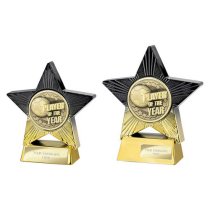 Superstar Football Trophy | Player of the Year | 110mm | Black & Gold