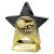 Superstar Football Trophy | Player of the Year | 110mm | Black & Gold - PA25057A