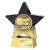 Superstar Football Trophy | Thank you Coach | 140mm | Black & Gold - PA25059B