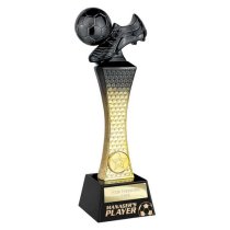 Raider Football Trophy | Managers Player | 260mm | Black & Gold