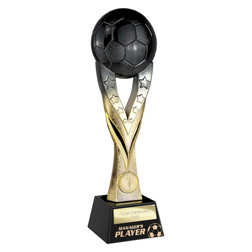 Extreme Football Trophy | Managers Player | 290mm | Black & Gold