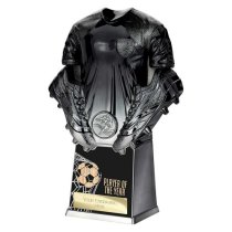 Invincible Football Shirt Trophy | Player of the Year | 220mm | Black & Gold