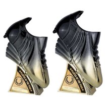 Power Boot Football Trophy | Heavyweight | Player of the Year | 230mm | Black & Gold