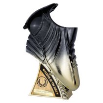 Power Boot Football Trophy | Heavyweight | Player of the Year | 250mm | Black & Gold