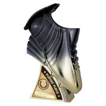 Power Boot Football Trophy | Heavyweight | Players Player | 250mm | Black & Gold