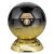 Elite Football Trophy | Heavyweight | Players Player | 205mm | Black & Gold - PM25402D