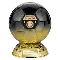 Elite Football Trophy | Heavyweight | Managers Player | 185mm | Black & Gold