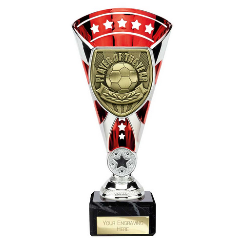 Cobra Star Football Trophy | Player of the Year | 210mm | Red