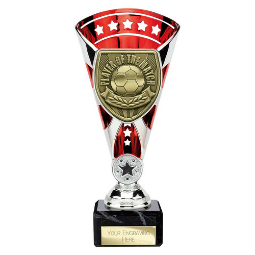 Cobra Star Football Trophy | Player of the Match | 210mm | Red